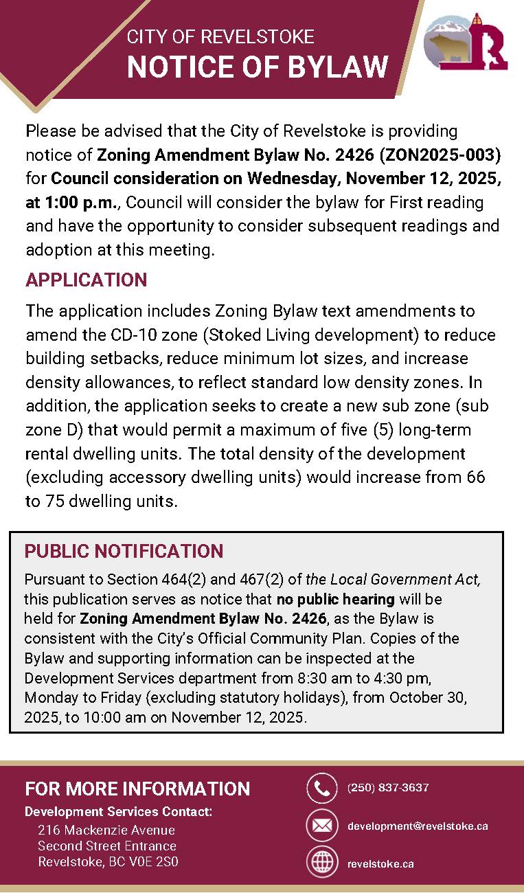 No PH Bylaw Notice Ad ZON2025-003_2025-10-14